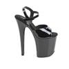 Pleaser - FLAMINGO809WR Ankle strap sandal, Pole dance shoes - Black Product image